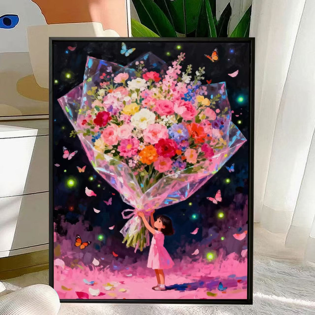 Charming Floral Bouquet Canvas Art Bowlift