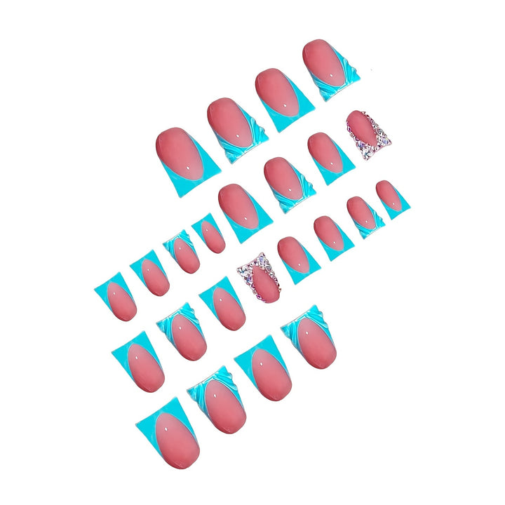 Decorative Crystal-Embellished Press-On Nails Bowlift