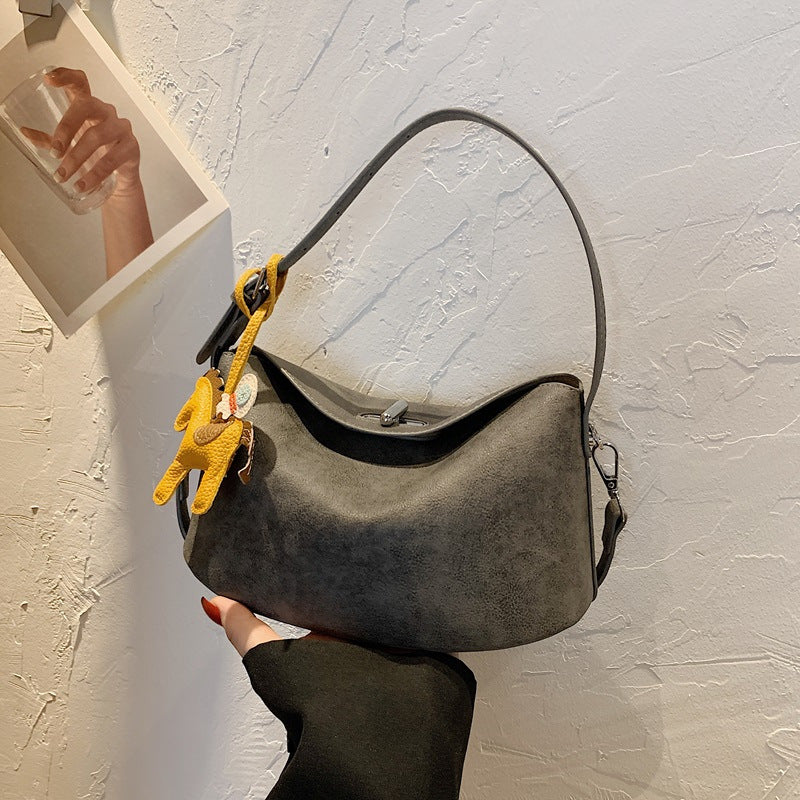 Elegant Soft-Suede Shoulder Bag Bowlift