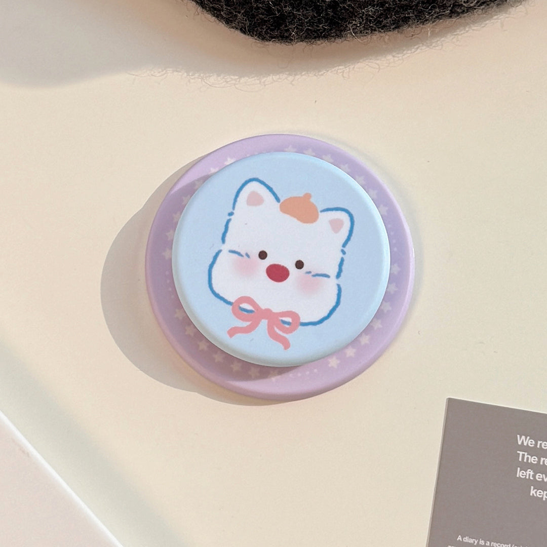 Decorative smartphone finger holder in dog design Bowlift
