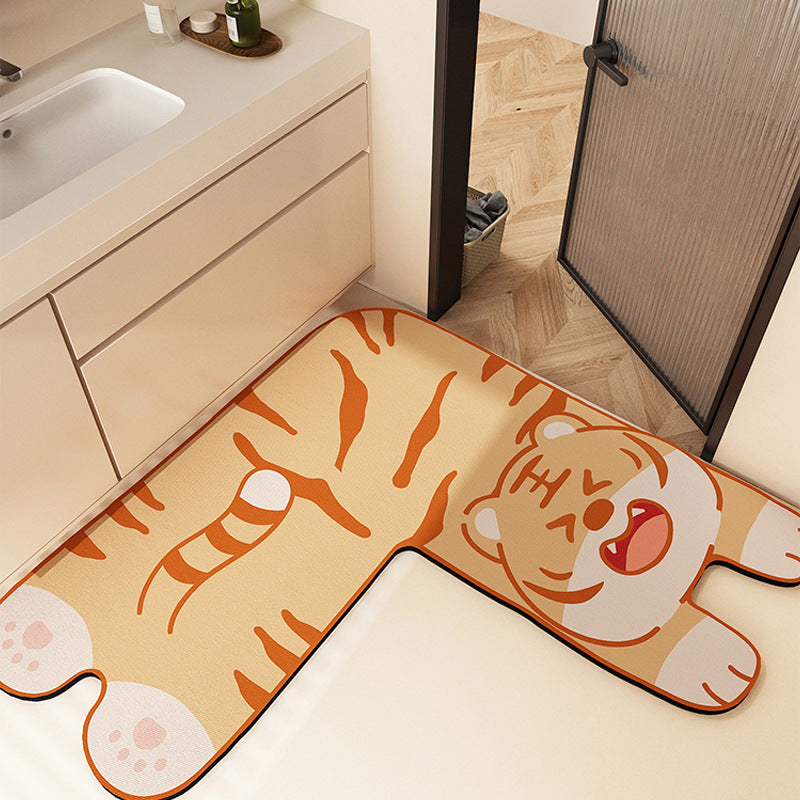 Fun-Filled Cartoon-Themed Bath Mat Bowlift