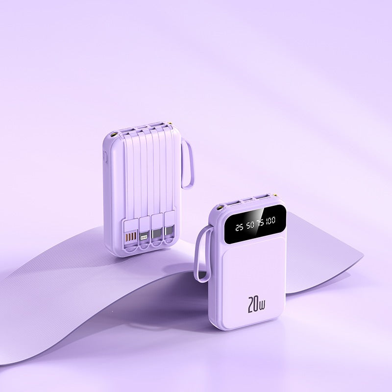 Portable power bank with integrated fast charging function and LCD display Bowlift