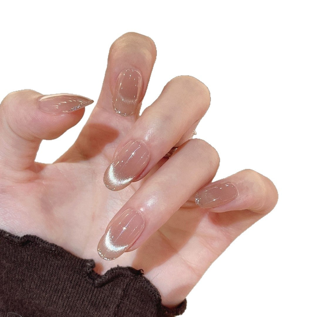 Artificial nails with elegant glitter fringe Bowlift
