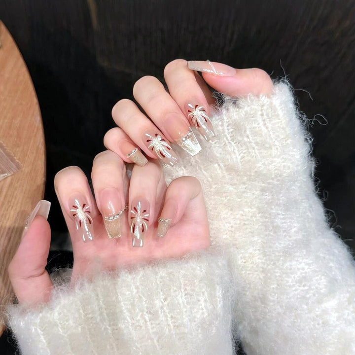 Elegant Floral Press-On Nail Design Kit Bowlift