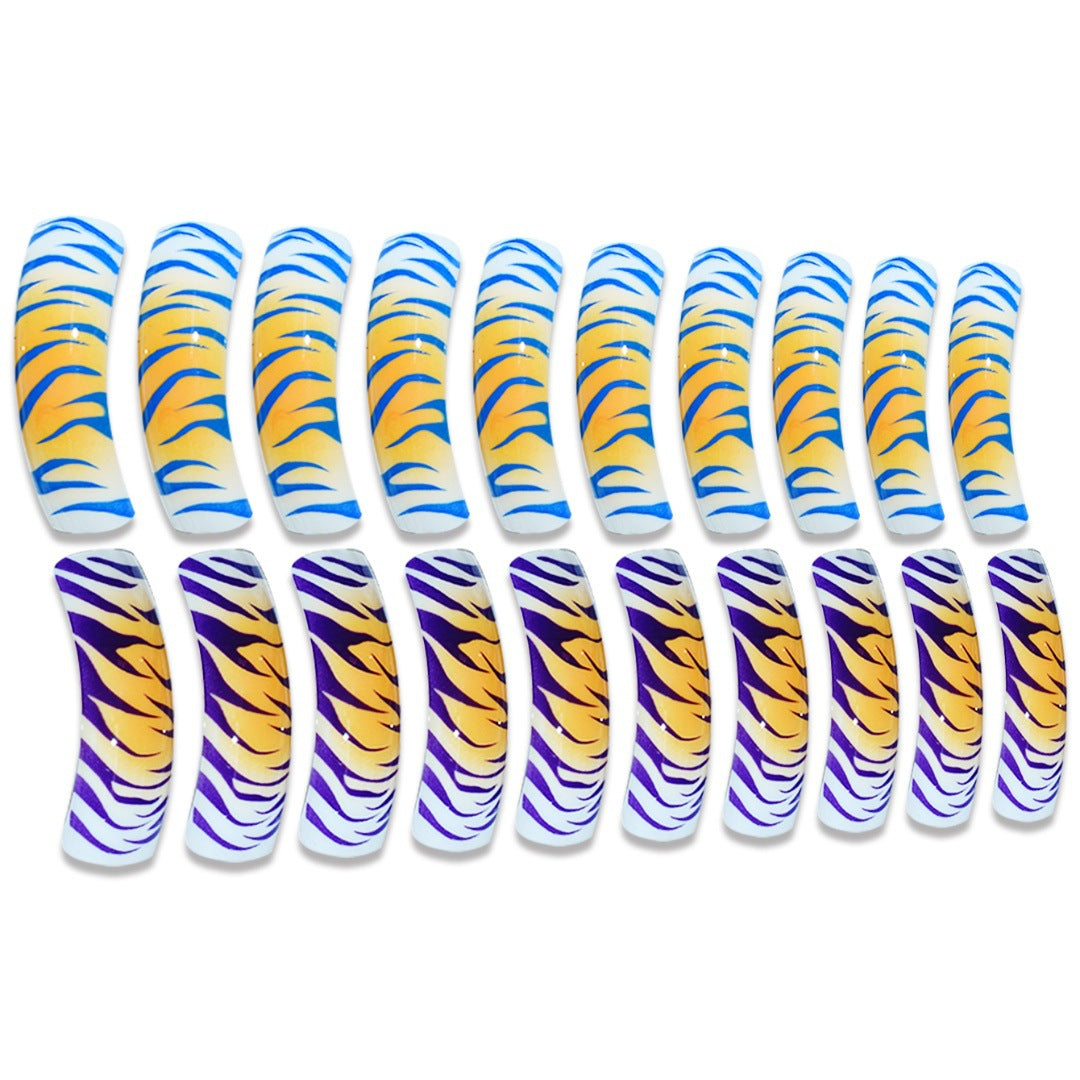 Artistic Tiger Print Press-On Nails Bowlift