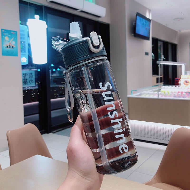 Women Practical Water Bottle with Carry Handle and Leak Protection Bowlift