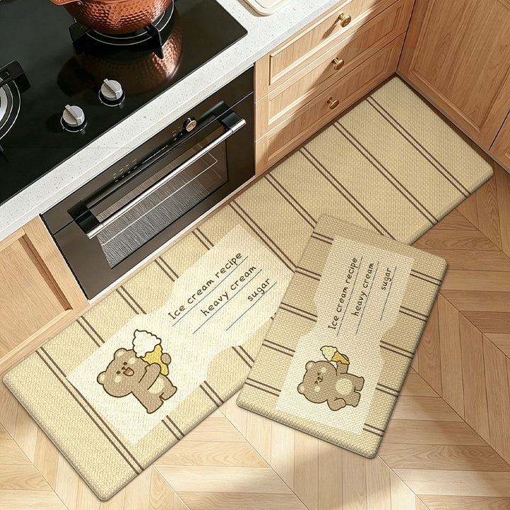 Playful Cartoon Kitchen Runner Mat Bowlift