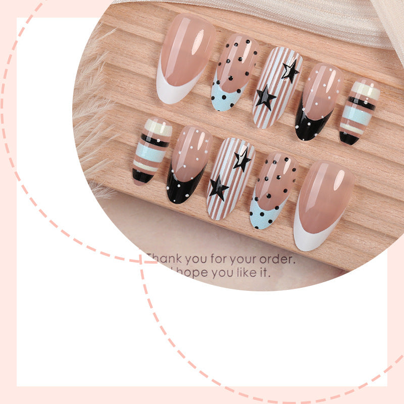 Creative Nail Art Set with Unique Geometric and Colorful Designs Bowlift