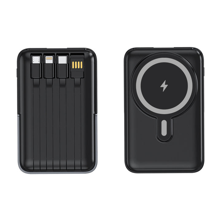 Portable power bank with multifunctional charging cables Bowlift