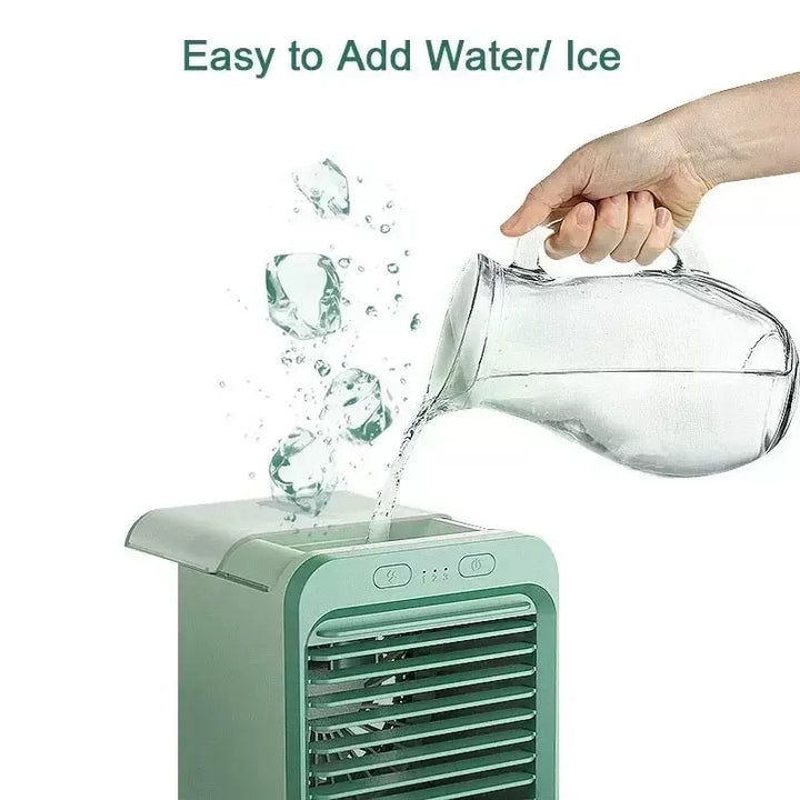 Unisex one size compact personal evaporative desk cooler with adjustable directional louvers USB-powered humidifying fan Bowlift