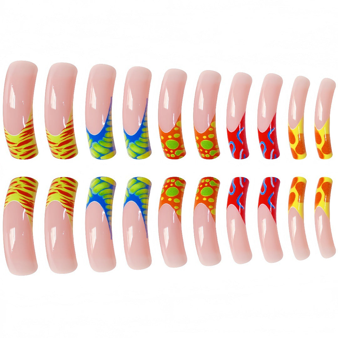 Artistic Abstract Design Press-On Nails Bowlift