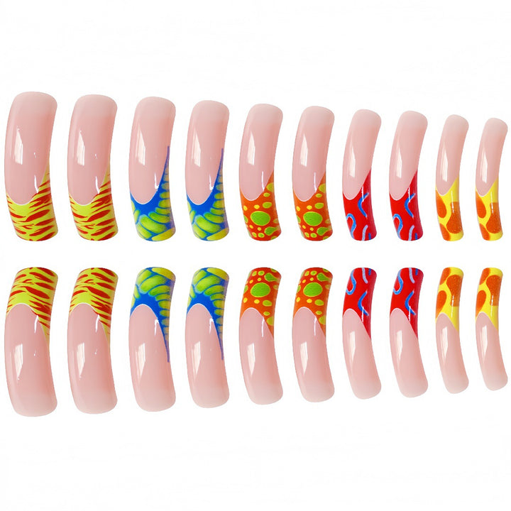 Artistic Abstract Design Press-On Nails Bowlift
