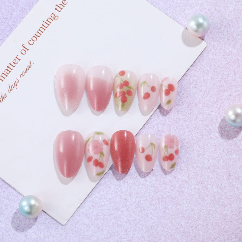Creative Nail Art Set with Cherry Design Bowlift