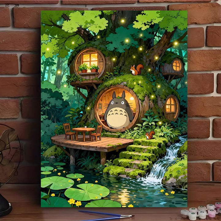 Enchanted Forest Scene Canvas Art Print Bowlift