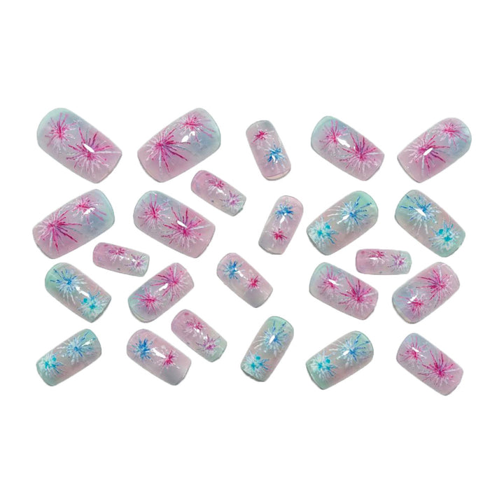 Artificial nails with sparkling star design Bowlift