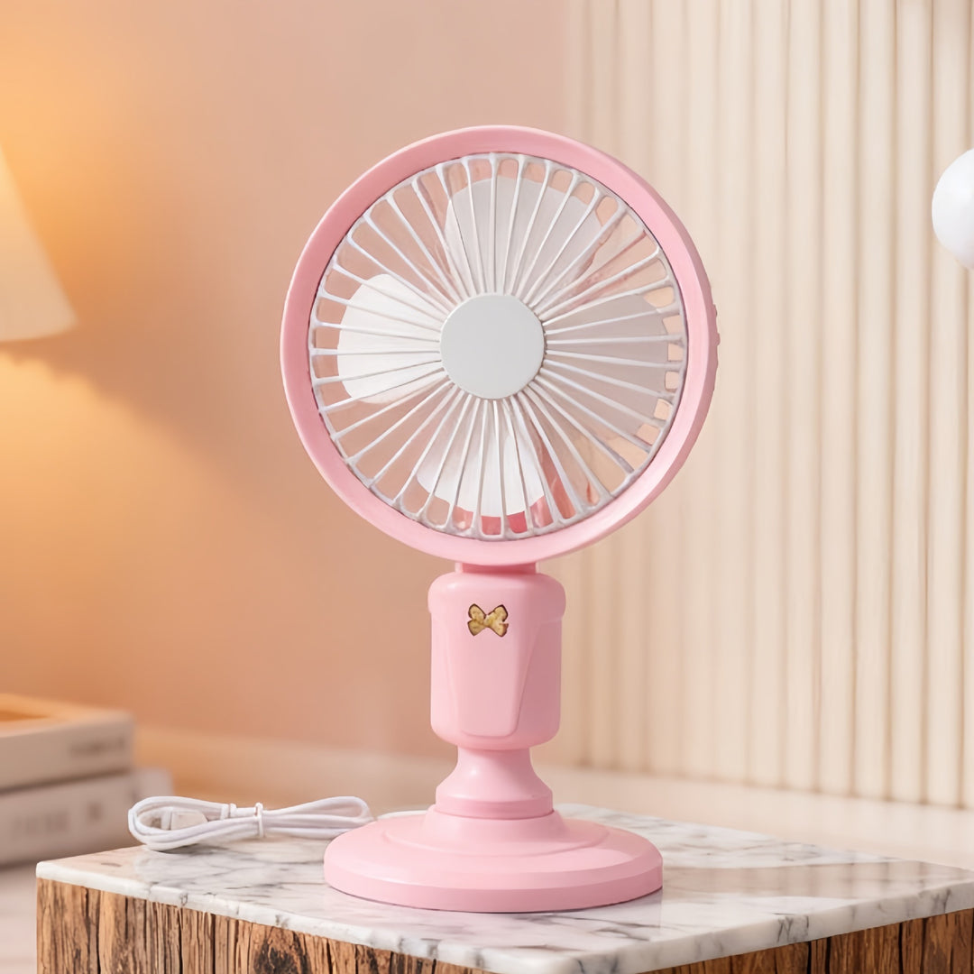 Ladies Portable Table Fan in Playful Design Bowlift