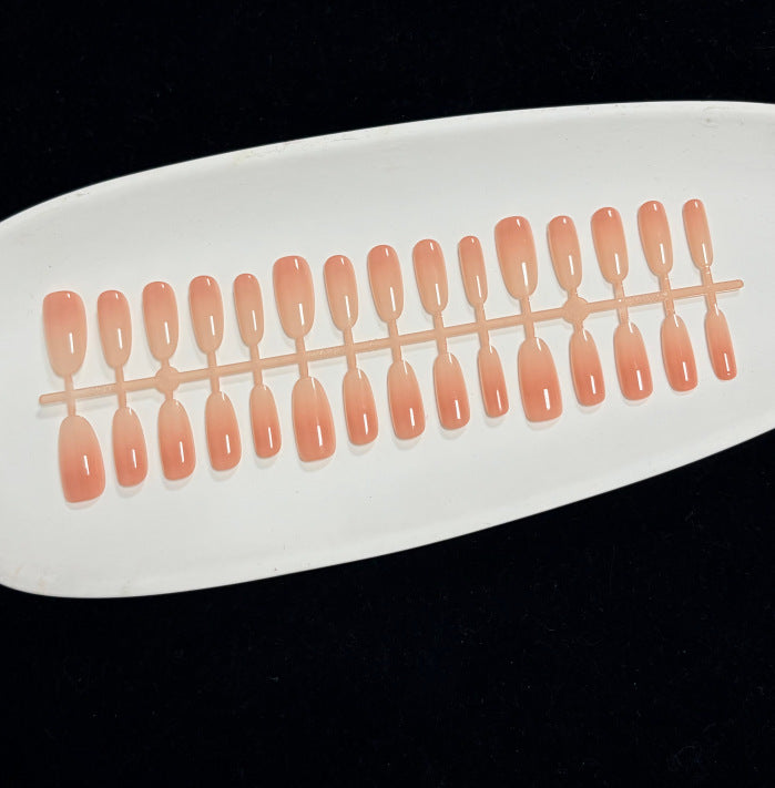 Natural Glossy Press-On Nail Set Bowlift 1789389043