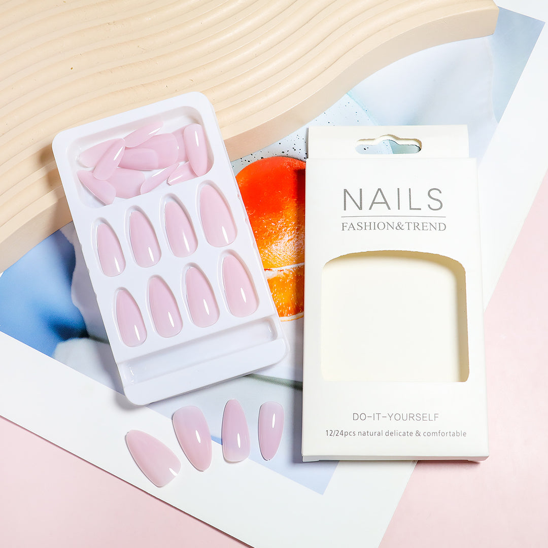 Press-On Nail Kit with Almond Shape and Natural Finish Bowlift