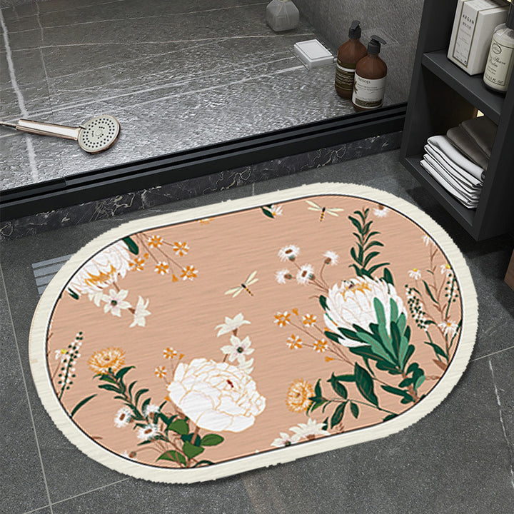 Unisex Floral Pattern Bathmat Bowlift