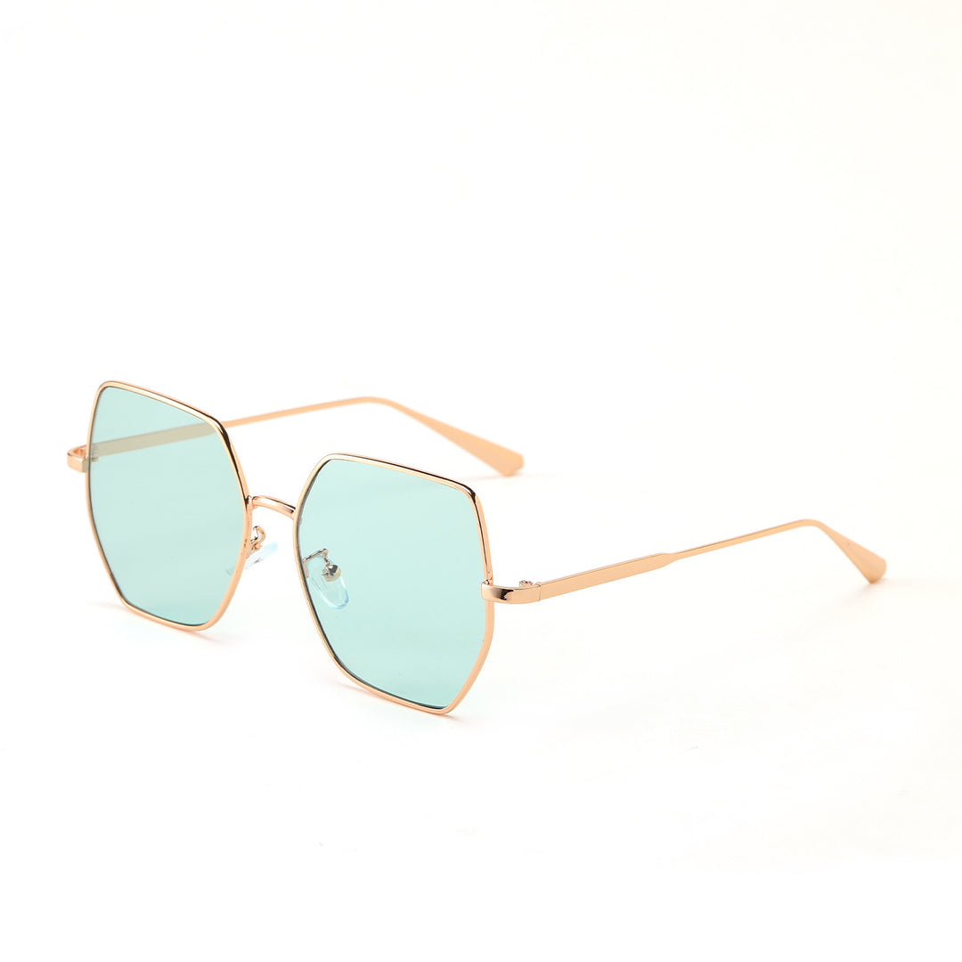 Women fashionable hexagonal sunglasses with UV protection Bowlift