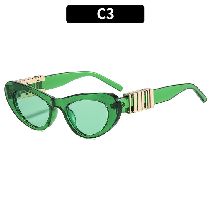 Women's Designer Sunglasses with Luxurious Metal Frame and Stylish Decorations Bowlift