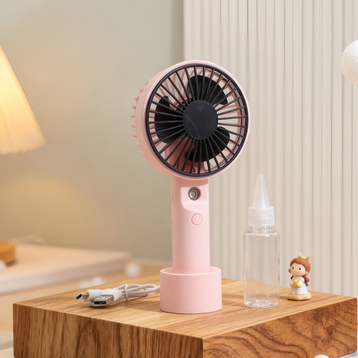 Ladies Portable Spray Fan with Ergonomic Design Bowlift