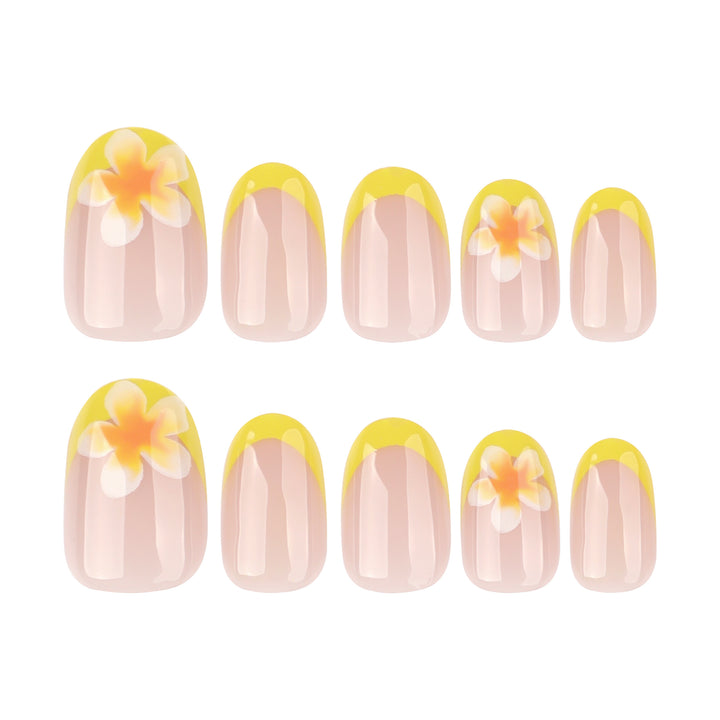 Artificial Nail Art with Blooming Design Bowlift
