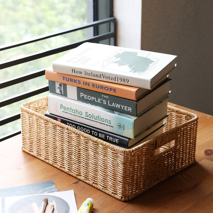 Rectangular Handwoven Storage Organizer Bowlift