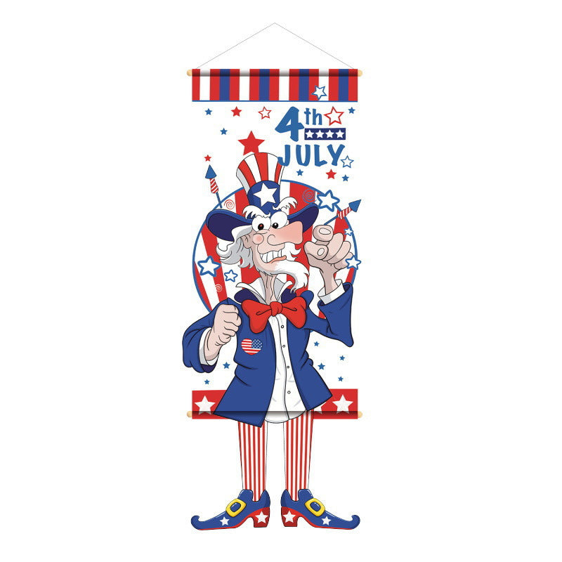 Unisex nan patriotic American flag windsock with long trailing streamers and reinforced hanging loop Bowlift