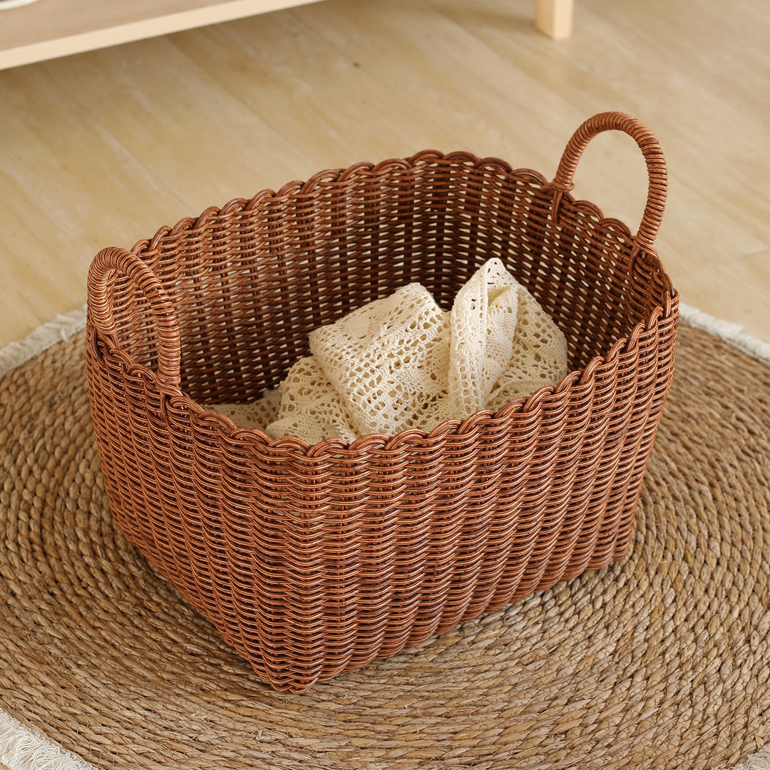 Handwoven Versatile Storage Basket with Ergonomic Handles Bowlift