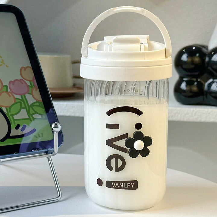 Ladies' insulated drink container with cheerful flower design Bowlift