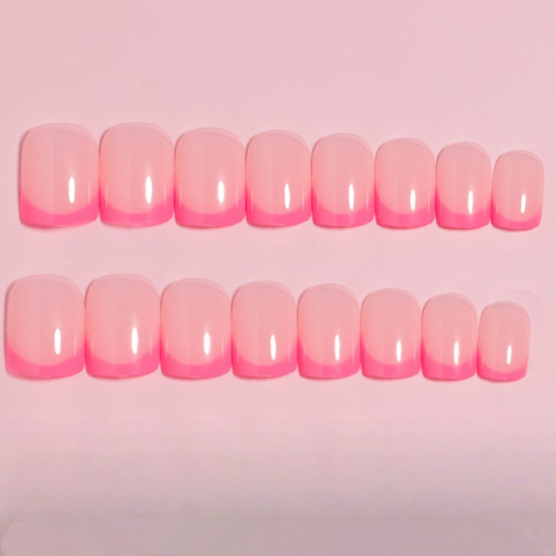 Chic French Tip Acrylic Press-On Nails Bowlift