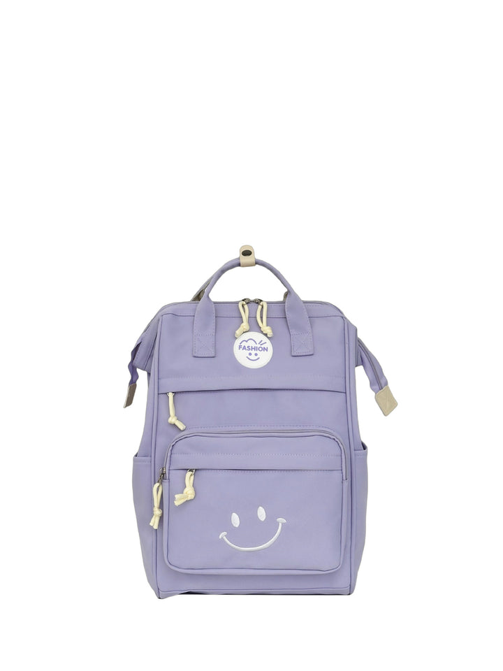 Trendy Multi-Pocket Smiley Face Backpack Bowlift