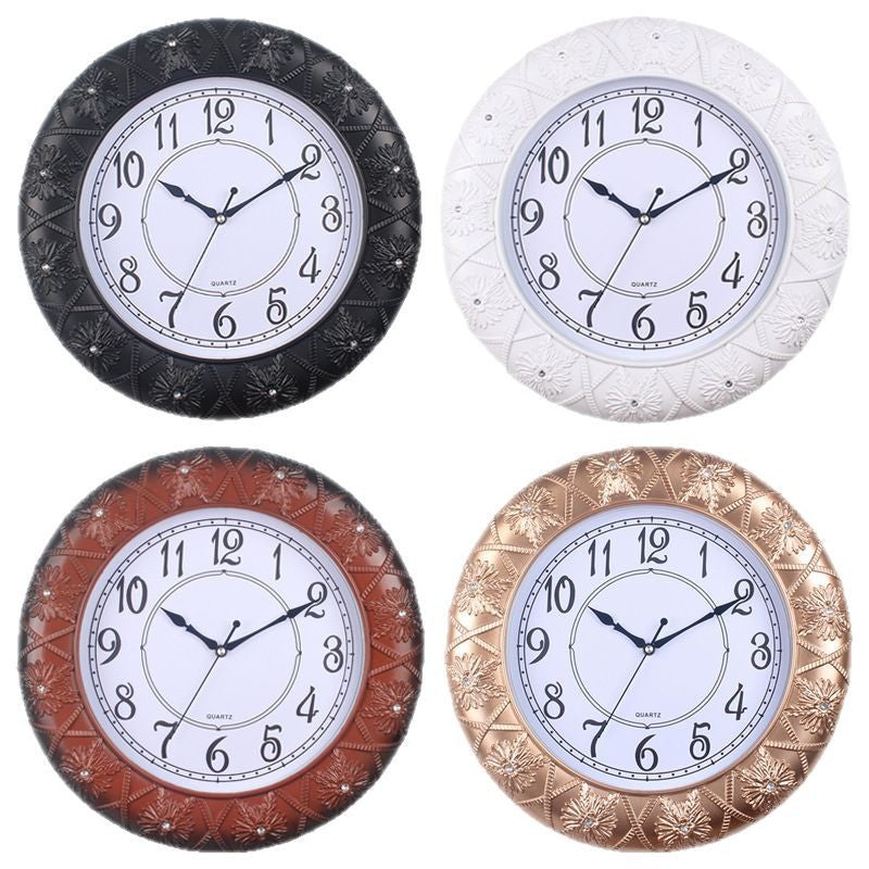 Elegant Wall Clock with Filigree Flower Design Bowlift