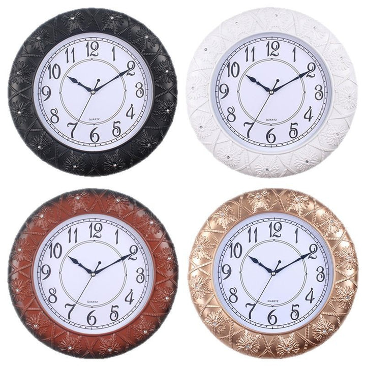 Elegant Wall Clock with Filigree Flower Design Bowlift