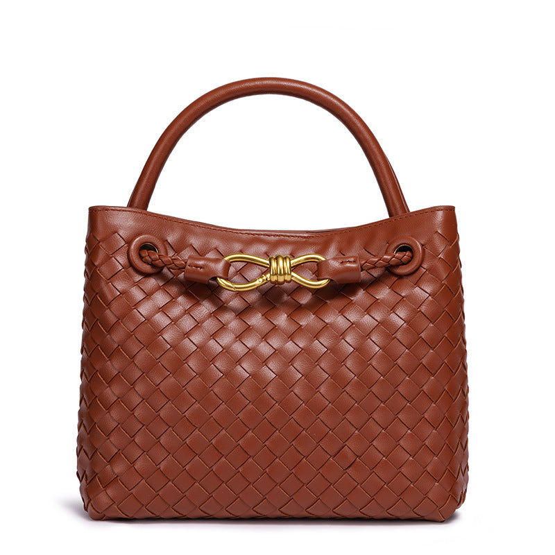 Woven Leather Tote Bag Bowlift