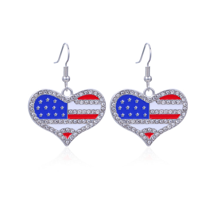 Women's long multi-layer star drop earrings with crystal embellishments and rhodium-plated alloy Bowlift