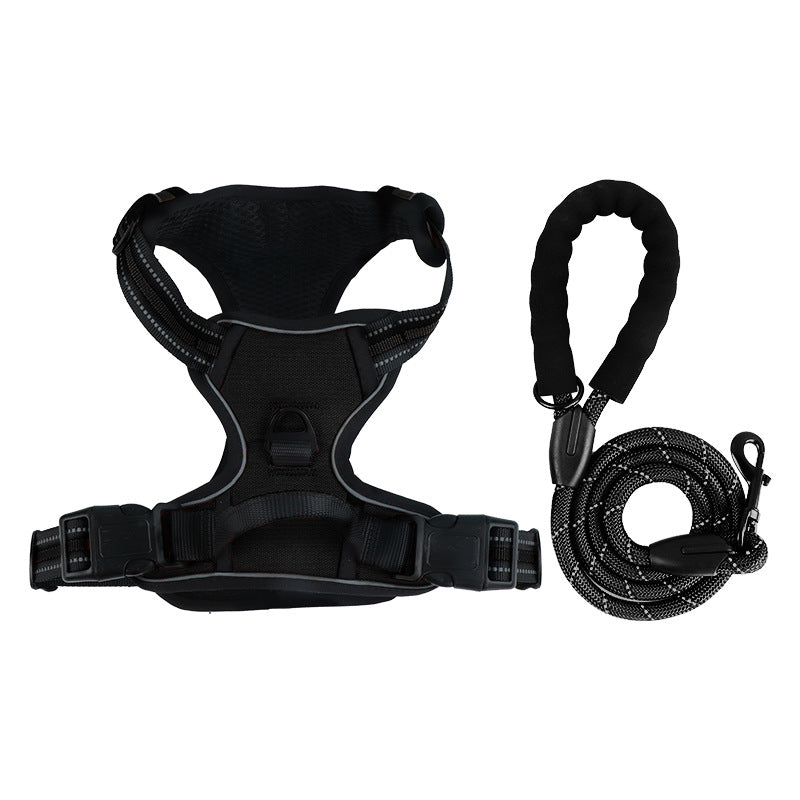 Comfortable Adjustable Dog Harness and Leash Set