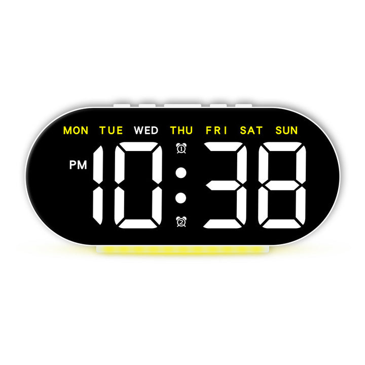 Digital LED Alarm Clock with Multifunctional Date Display Bowlift