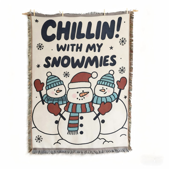 Festive Cartoon-Themed Tapestry