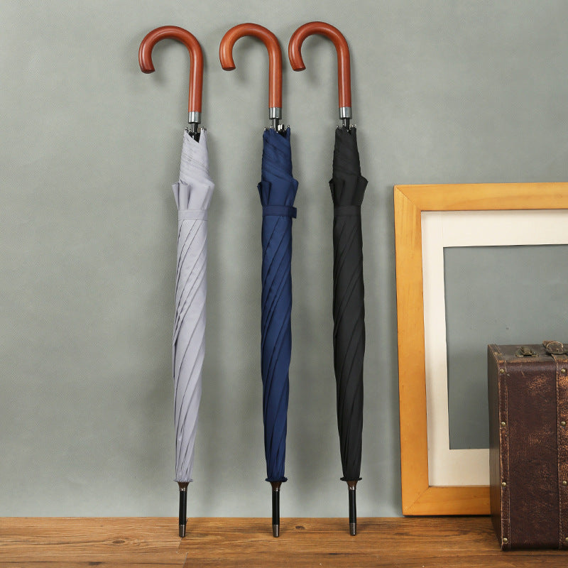 Ladies Elegant Stand Umbrella with Ergonomic Handle Bowlift