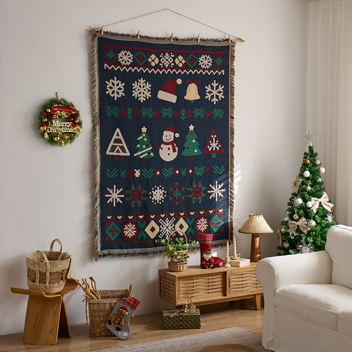 Cozy Graphic Tapestry Throw Blanket