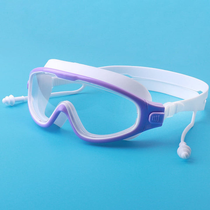Swim mask with extended field of vision and child-friendly design Bowlift