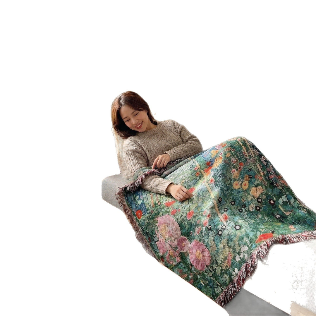 Decorative Pumpkin-Themed Throw Blanket