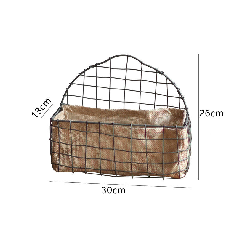 Decorative wire basket with jute bag Bowlift