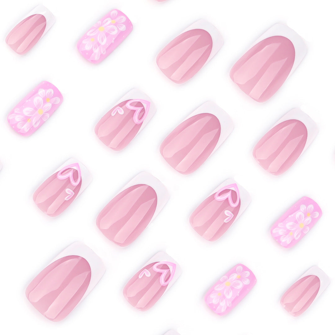 Premium Nail Design with Floral Motifs Bowlift