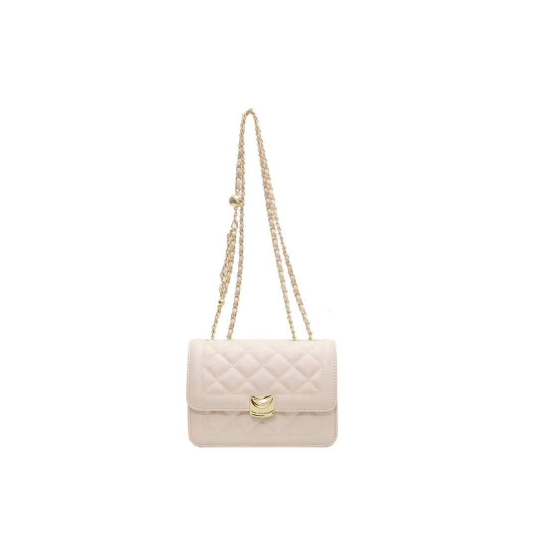 Quilted Chain-Detail Crossbody Purse Bowlift