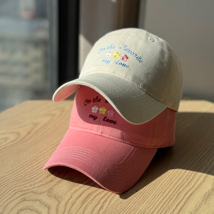 Women's Embroidered Text Cap Bowlift