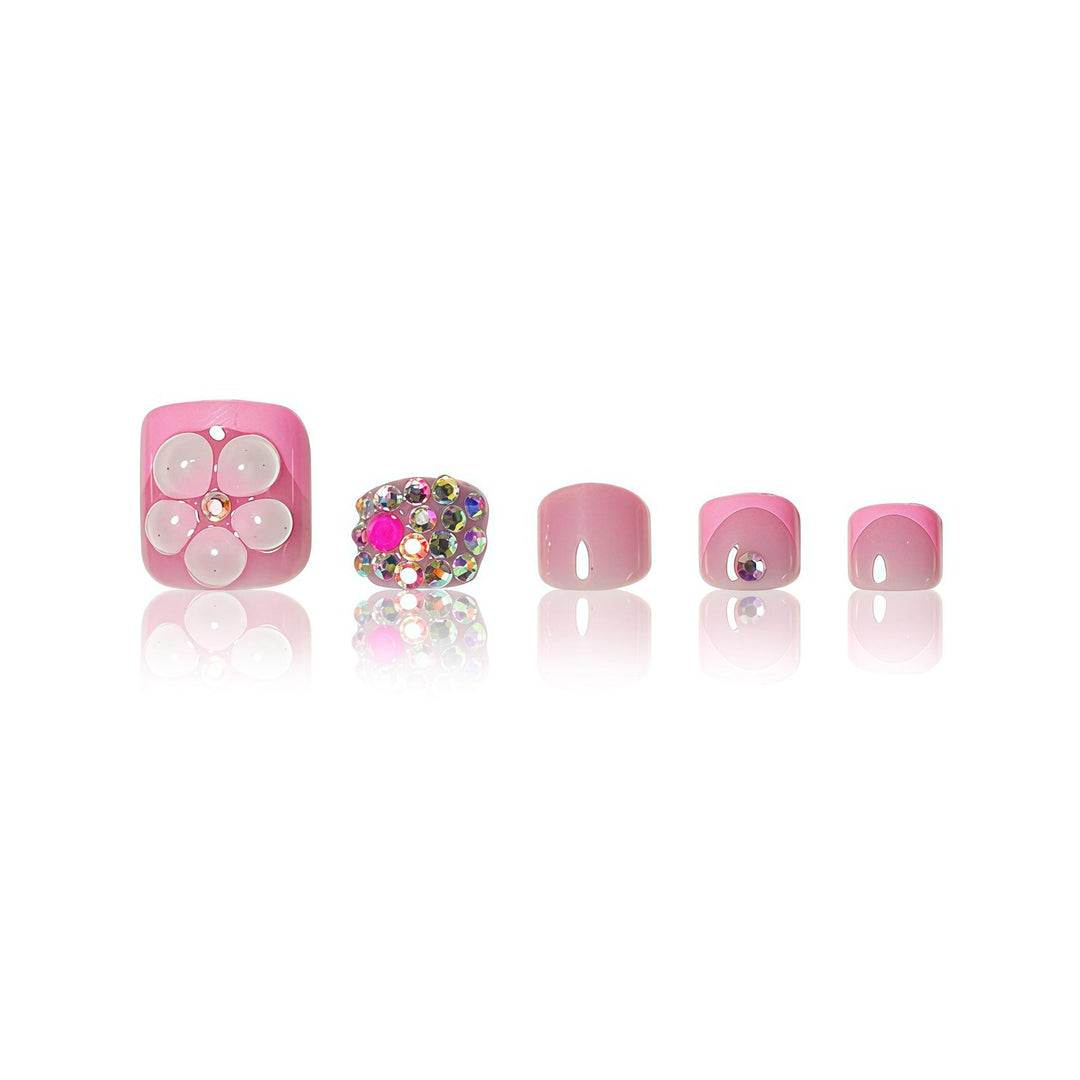 Artistic Floral Press-On Nail Set Bowlift 1787913642