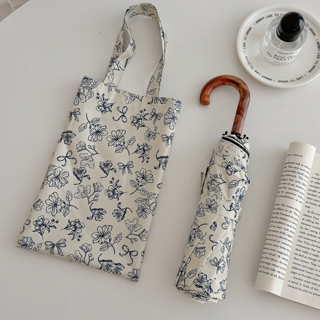 Ladies Foldable Shopping Bag with Floral Design Bowlift